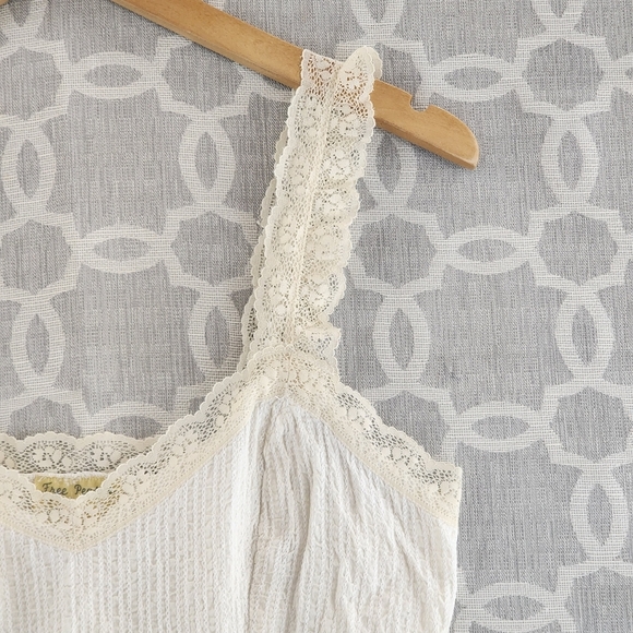Free People Cream Lace Trim Camisole - Picture 3 of 9